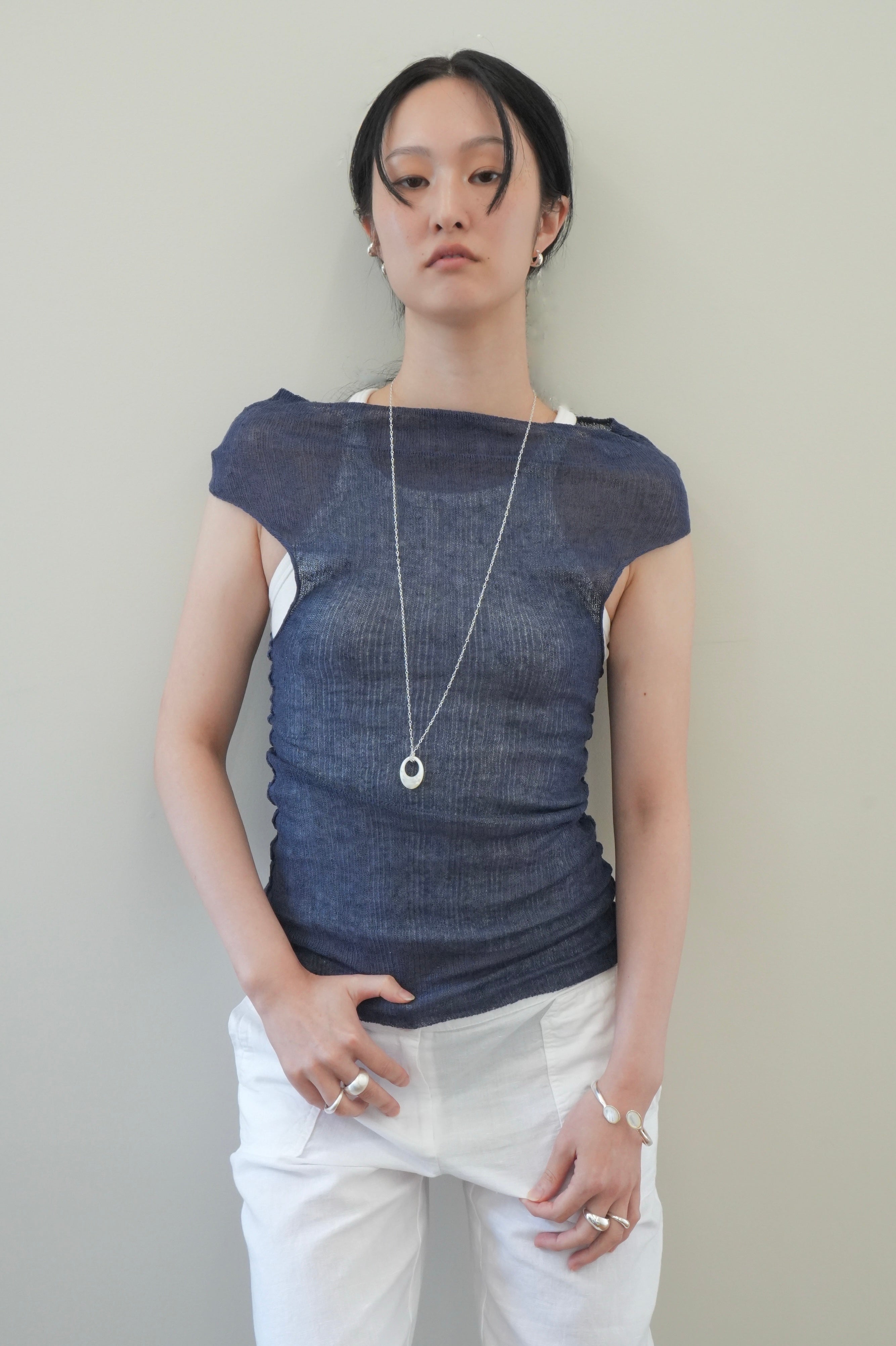 Mistico oval neclace - silver chain